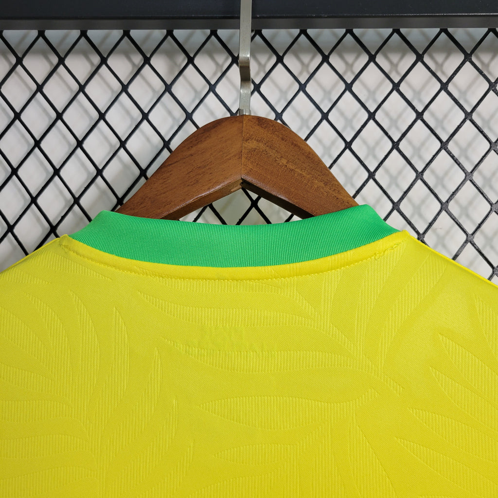 Brazil Ana Vitoria 8 Home Soccer Jersey World Cup 2023