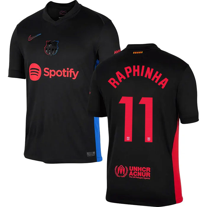 FC Barcelona Raphinha 11 Away Soccer Jersey 2024-2025