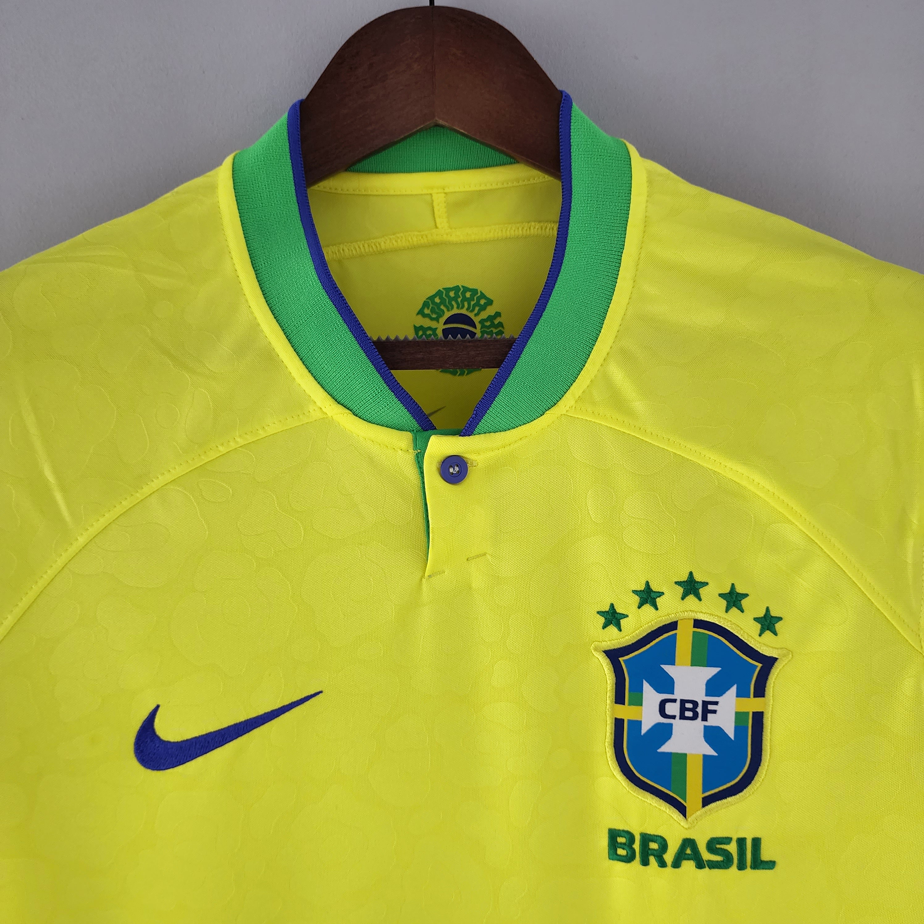 Brazil Neymar JR 10 Home Soccer Jersey World Cup 2022