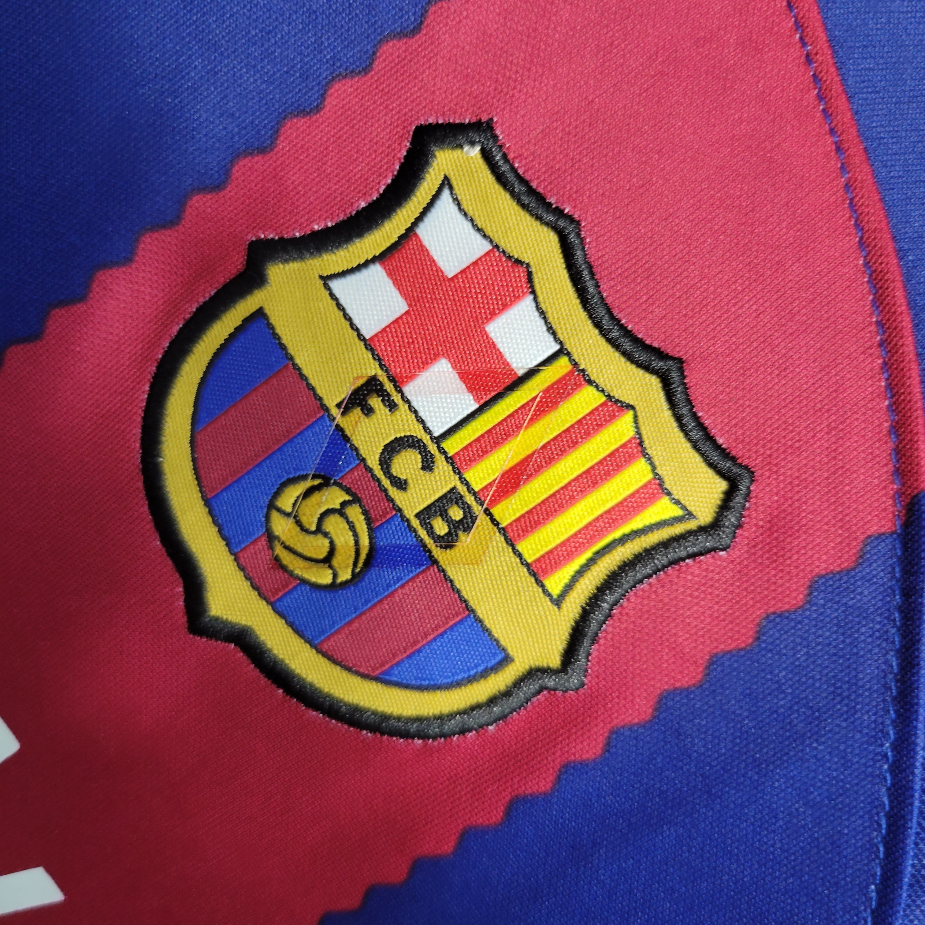 FC Barcelona Robert Lewandowski 9 Kids Home Soccer Jersey 2023/24