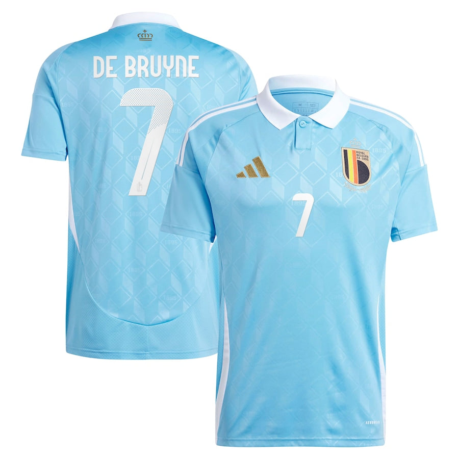 Belgium Kevin De Bruyne 7 Away Soccer Jersey UEFA Euro 2024