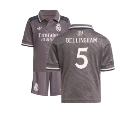 Real Madrid Jude Bellingham 5 Third Kids Soccer Jersey 2024/25