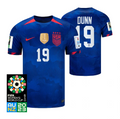 USA Crystal Dunn 19 Away Soccer Jersey - World Cup 2023