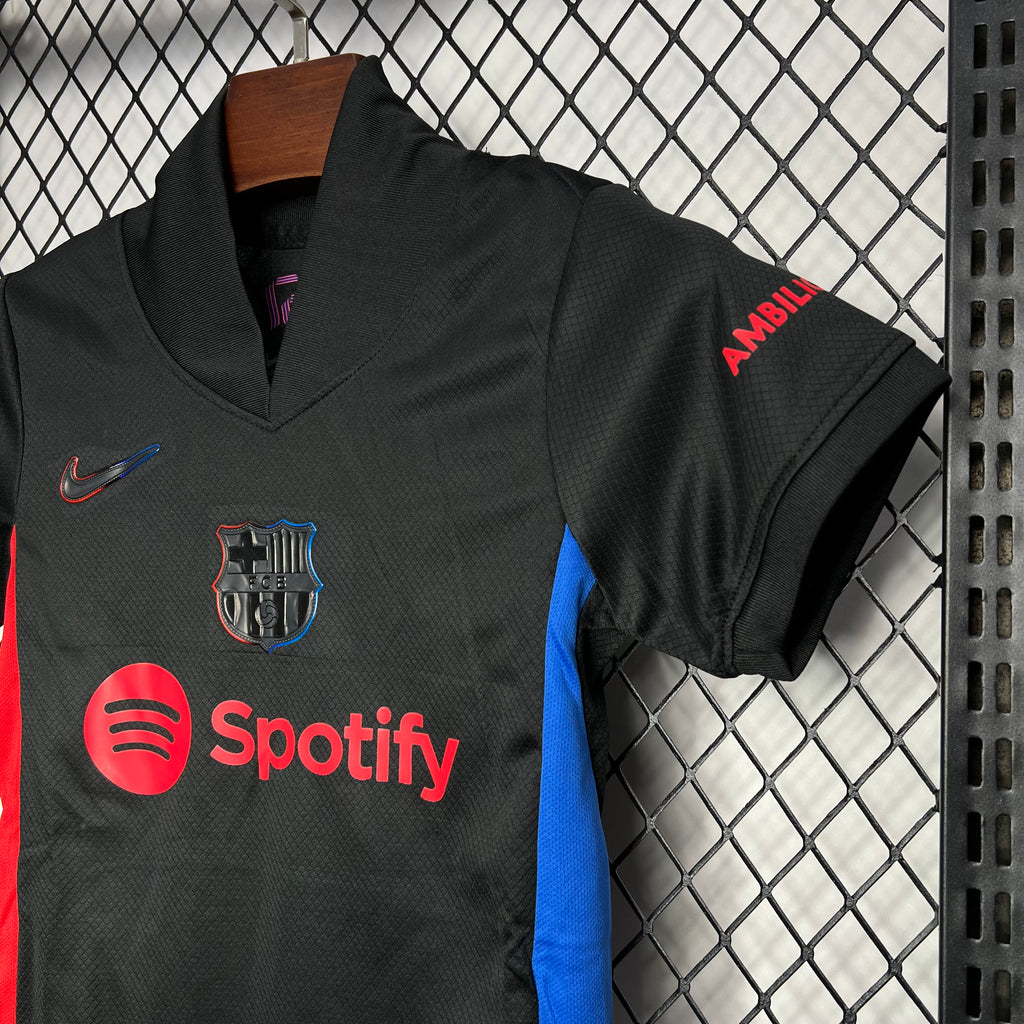 FC Barcelona Robert Lewandowski 9 Kids Away Soccer Jersey 2024/25
