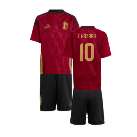 Belgium Eden Hazard 10 Kids Home Soccer Jersey Euro 2024
