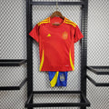 Spain Kids Home Soccer Jersey UEFA Euro 2024