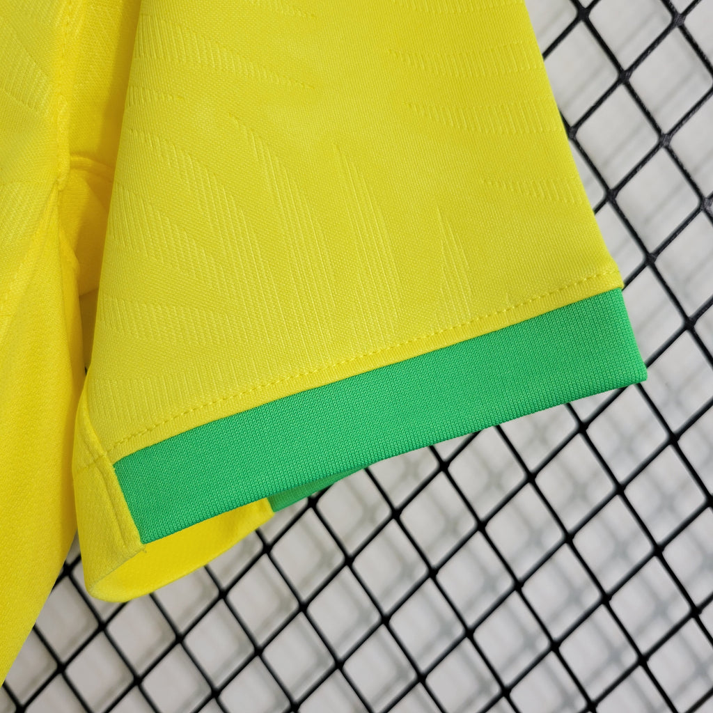 Brazil Ana Vitoria 8 Home Soccer Jersey World Cup 2023