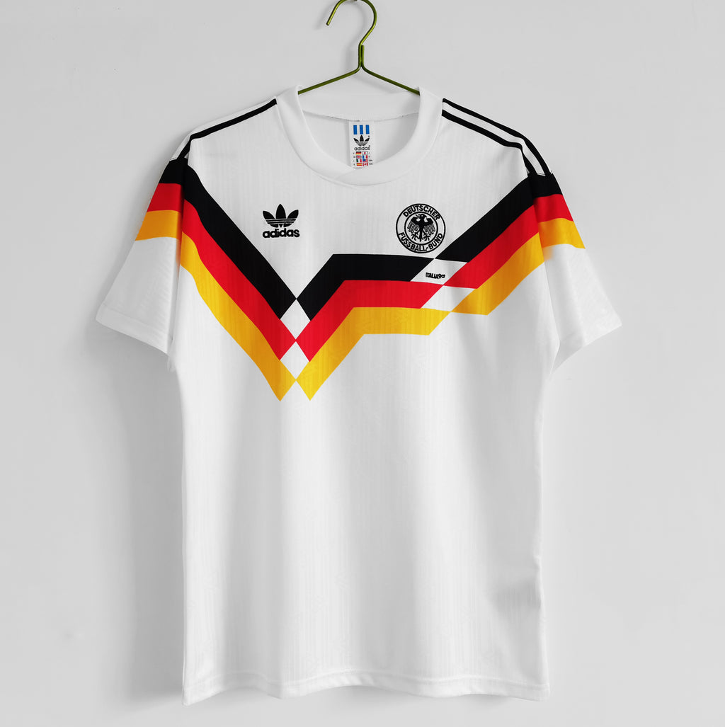 Germany Rudi Völler 9 Home Retro Soccer Jersey World Cup 1990