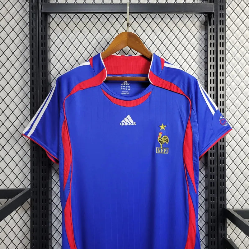 France Home Retro Soccer Jersey World Cup 2006