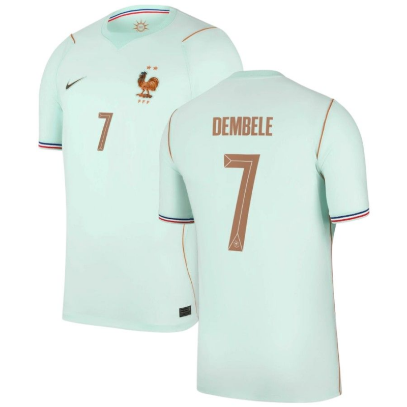 France Ousmane Dembélé 7 Away Soccer Jersey World Cup 2026