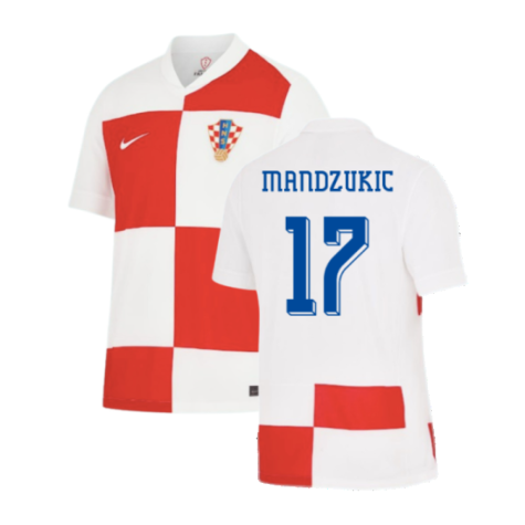 Croatia Mario Mandzukic 17 Home Soccer Jersey Euro 2024