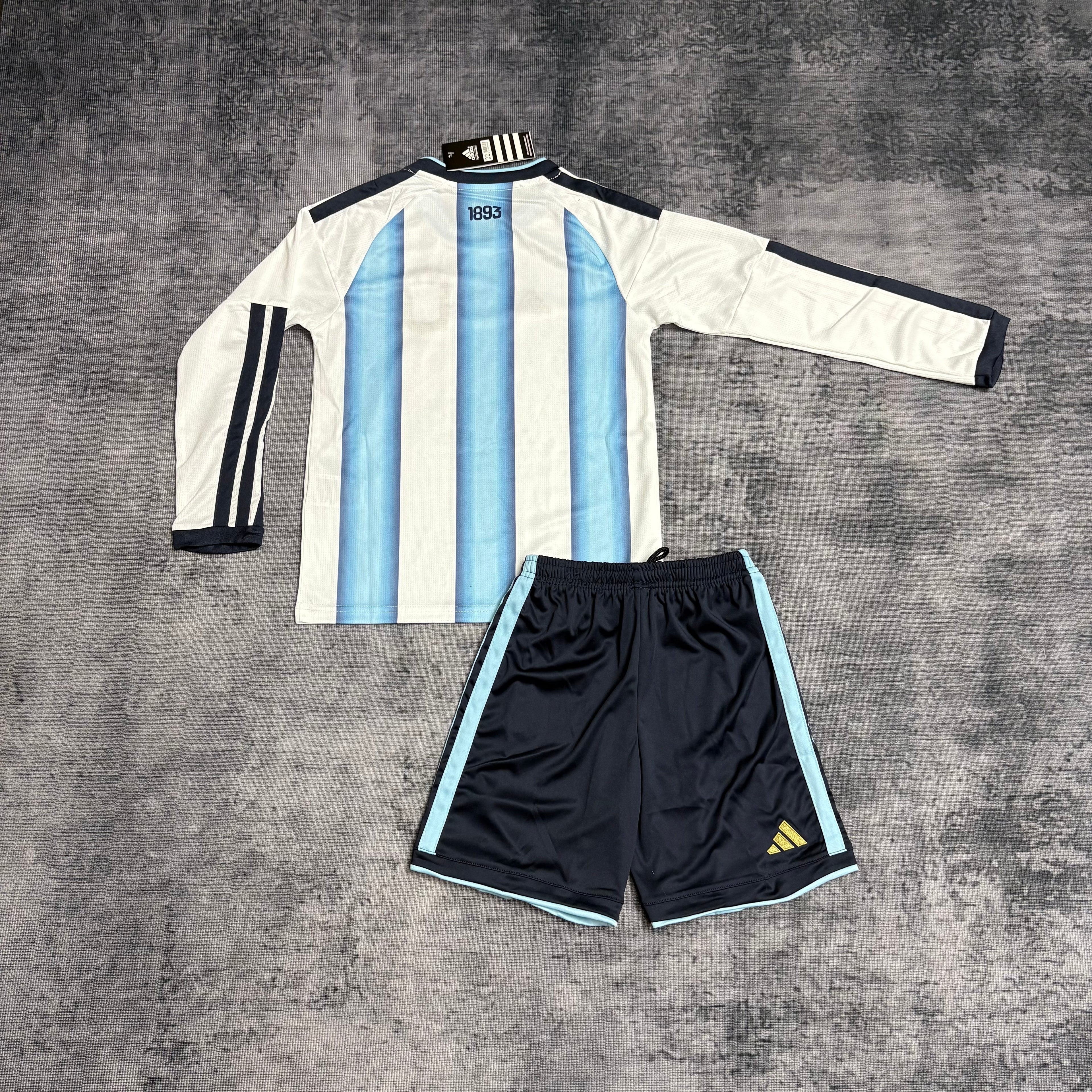 Argentina Kids Long Sleeve Home Soccer Jersey World Cup 2026