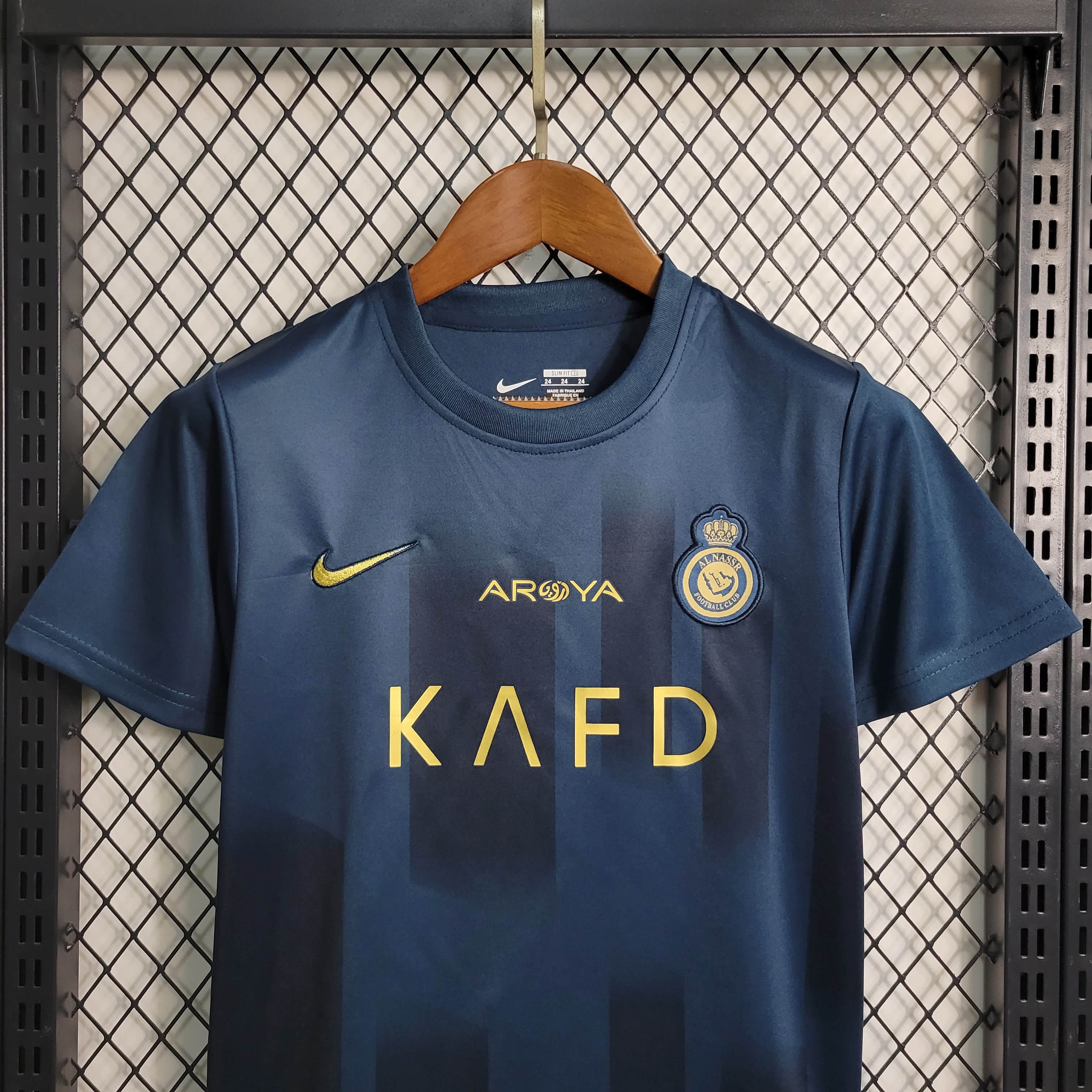 Al Nassr Cristiano Ronaldo 7 Kids Away Soccer Jersey 2023/24