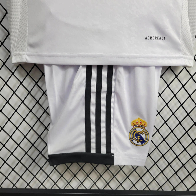 Real Madrid Kylian Mbappé 9 Home Kids Soccer Jersey 2024/25