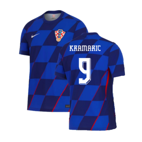 Croatia Andrej Kramaric 9 Away Soccer Jersey Euro 2024