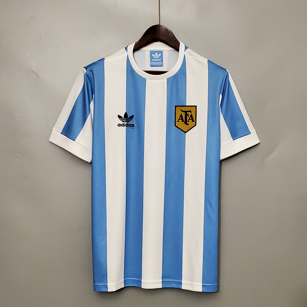 Argentina Home Retro Soccer Jersey World Cup 1978