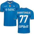 Napoli Khvicha Kvaratskhelia 77 Home Soccer Jersey 2023/24