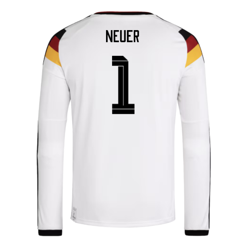 Germany Manuel Neuer 1 Long Sleeve Home Soccer Jersey World Cup 2026