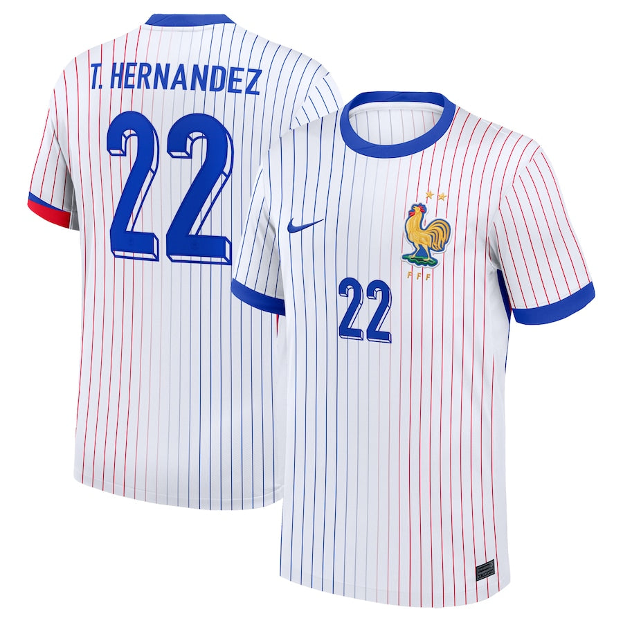 France Theo Hernández 22 Away Soccer Jersey Euro 2024