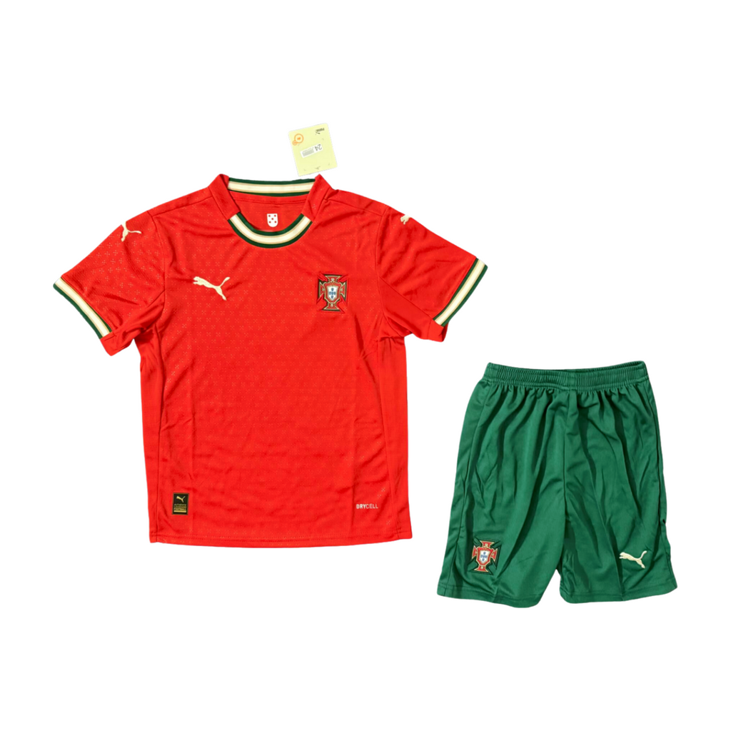 Portugal Ruben Dias 4 Home Soccer Jersey Kids Kit 2025-2026