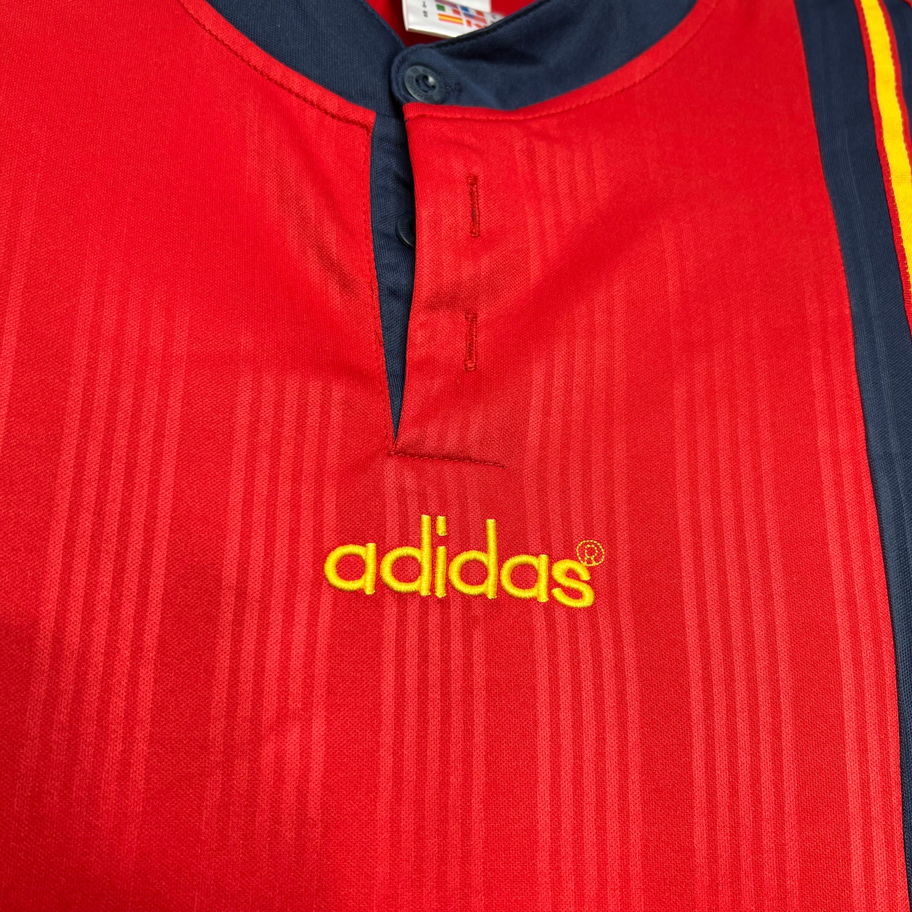 Spain Retro Home Soccer Jersey Euro Cup 1996