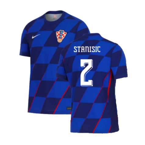 Croatia Josip Stanisic 2 Away Soccer Jersey Euro 2024