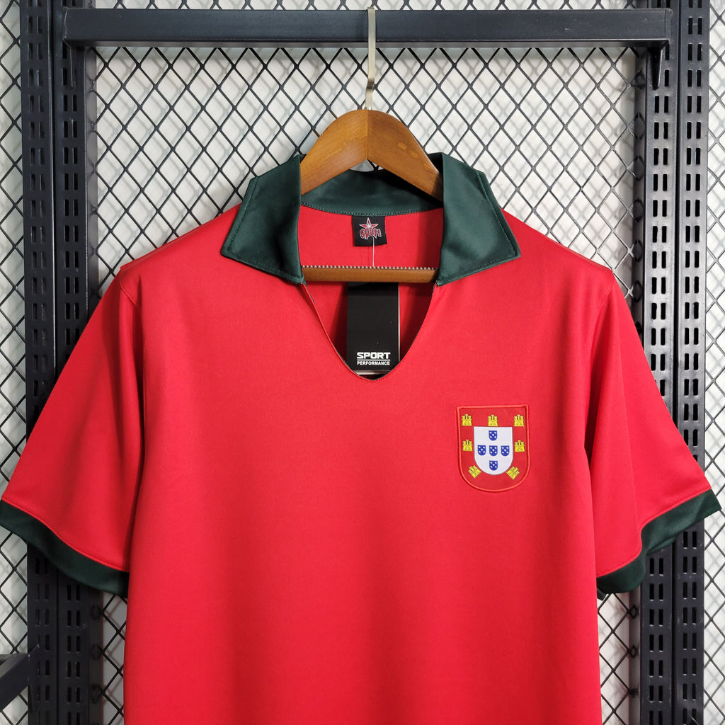 Portugal Retro Home Soccer Jersey UEFA Euro 1972