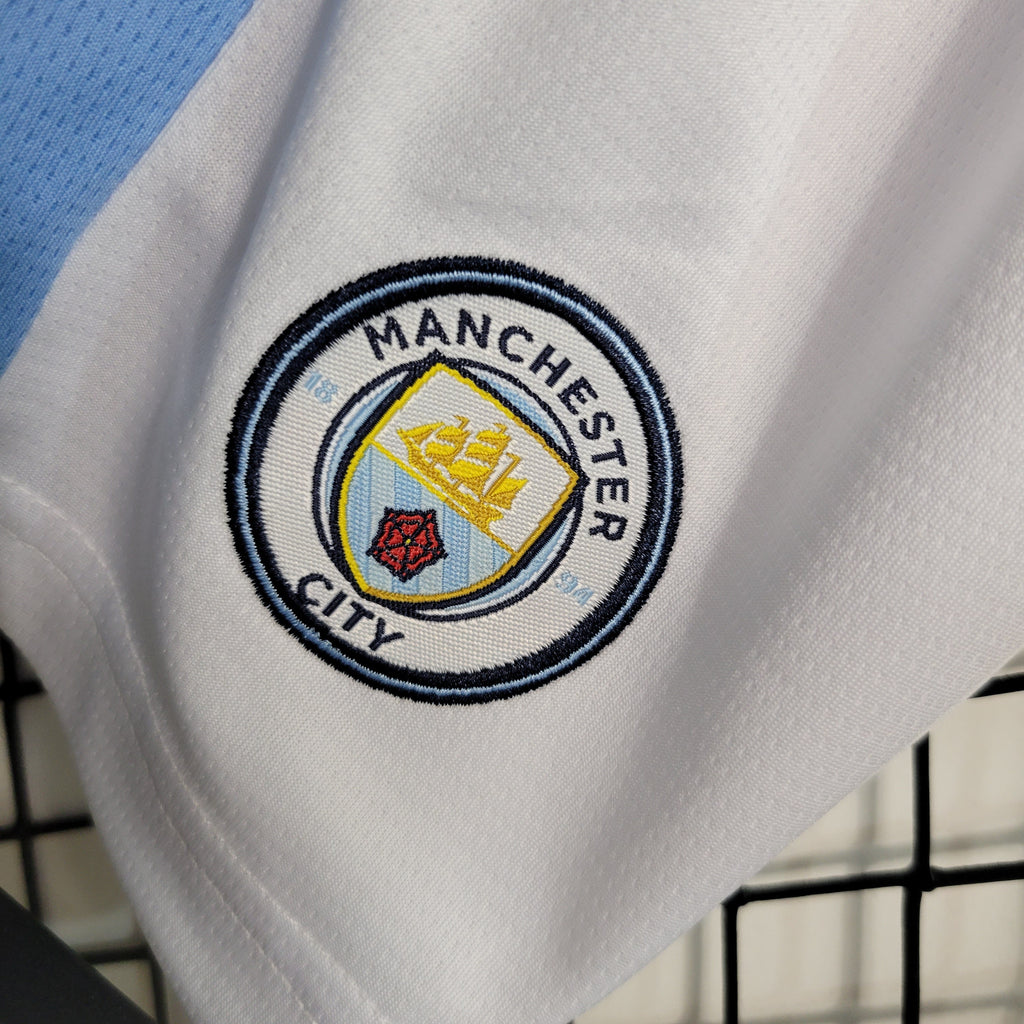 Man City Erling Haaland 9 Kids Home Soccer Jersey 2023/24