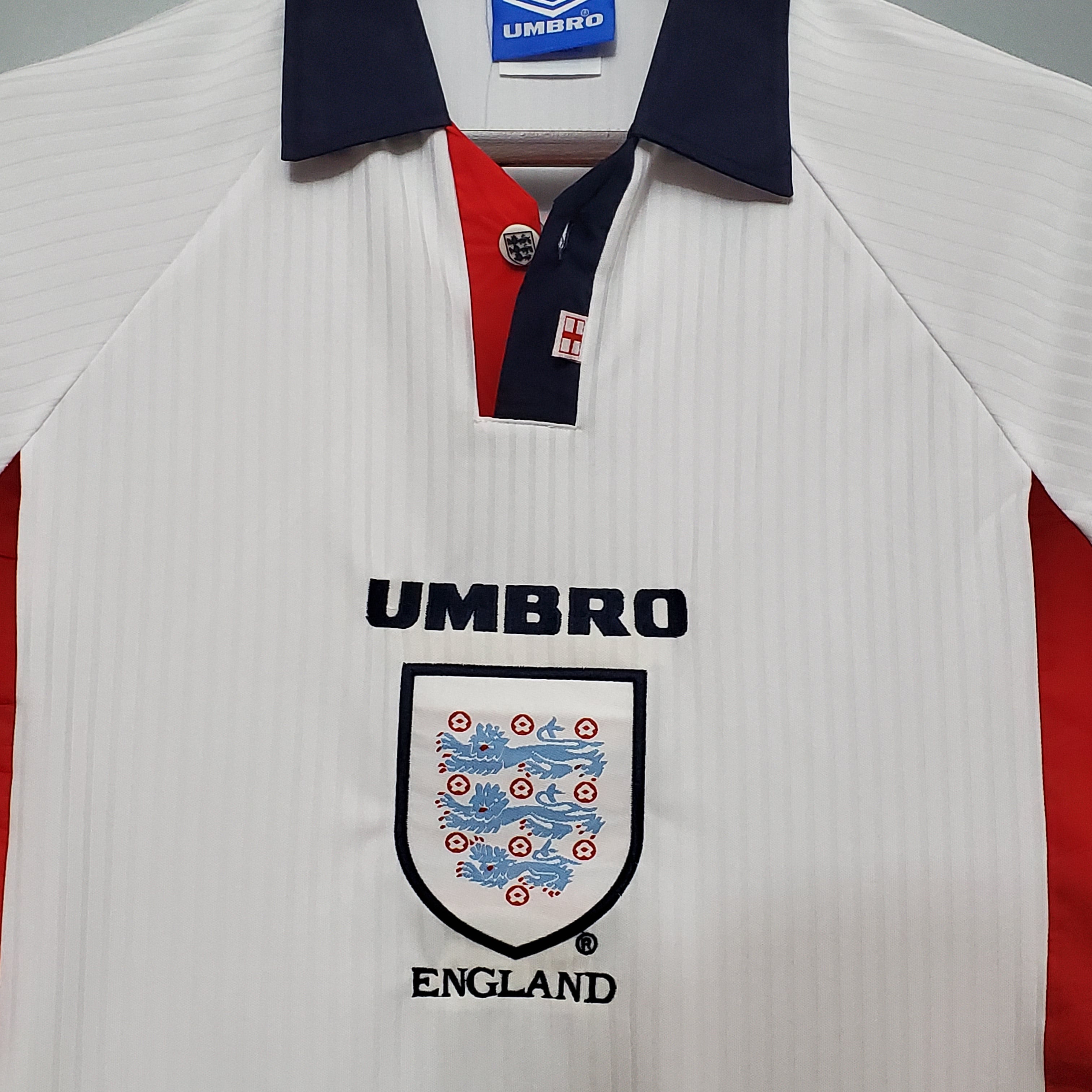 England David Beckham 7 Retro Home Soccer Jersey World Cup 1998