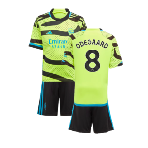 Arsenal Martin Odegaard 8 Kids Away Soccer Jersey 2023/24