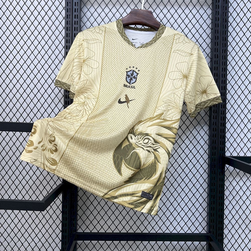 Brazil X Rio Blu Special Edition Soccer Jersey 2025-2026 - Golden
