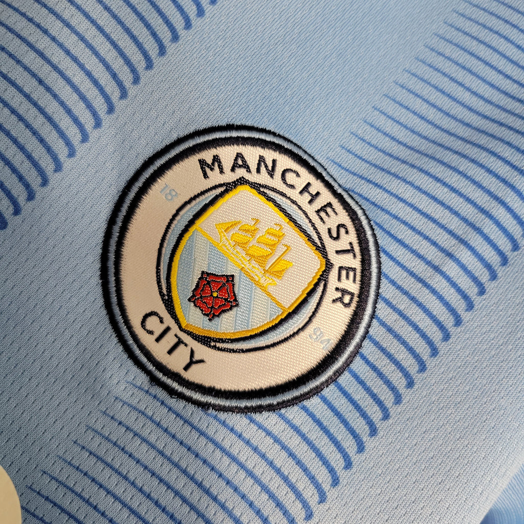 Man City Kevin De Bruyne 17 Kids Home Soccer Jersey 2023/24