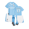 Man City Kevin De Bruyne 17 Kids Home Soccer Jersey 2023/24