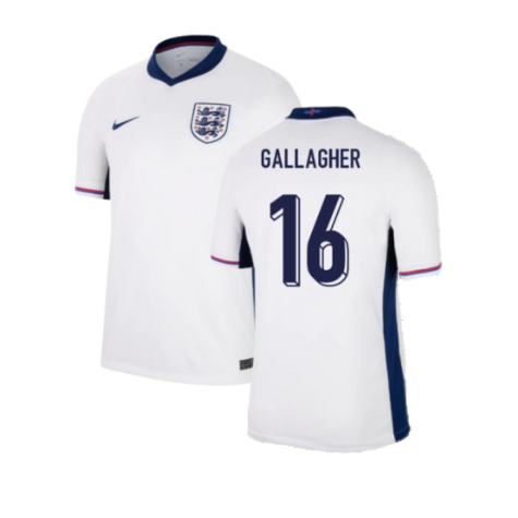 England Conor Gallagher 16 Home Soccer Jersey Euro 2024