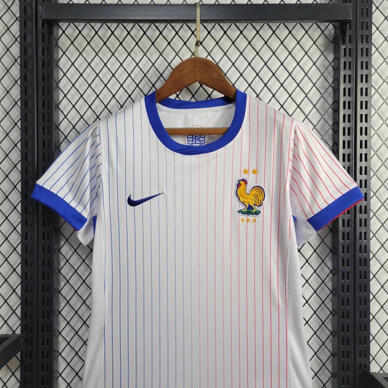 Women's France Kylian Mbappé 10 Away Soccer Jersey Euro 2024