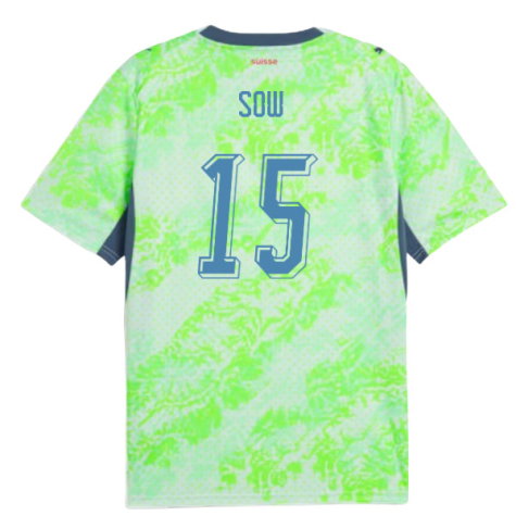 Switzerland Djibril Sow 15 Away Soccer Jersey World Cup 2026