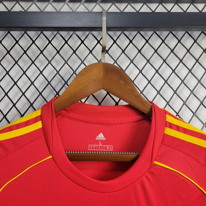 Spain David Villa 7 Retro Home Soccer Jersey World Cup 2010