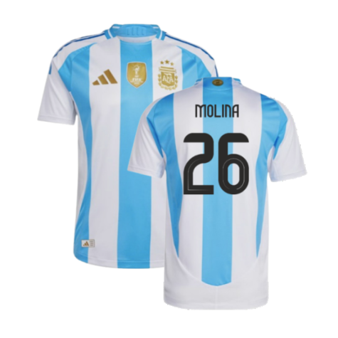 Argentina Nahuel Molina 26 Home Soccer Jersey 2024/25