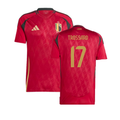 Belgium Leandro Trossard 17 Home Soccer Jersey UEFA Euro 2024