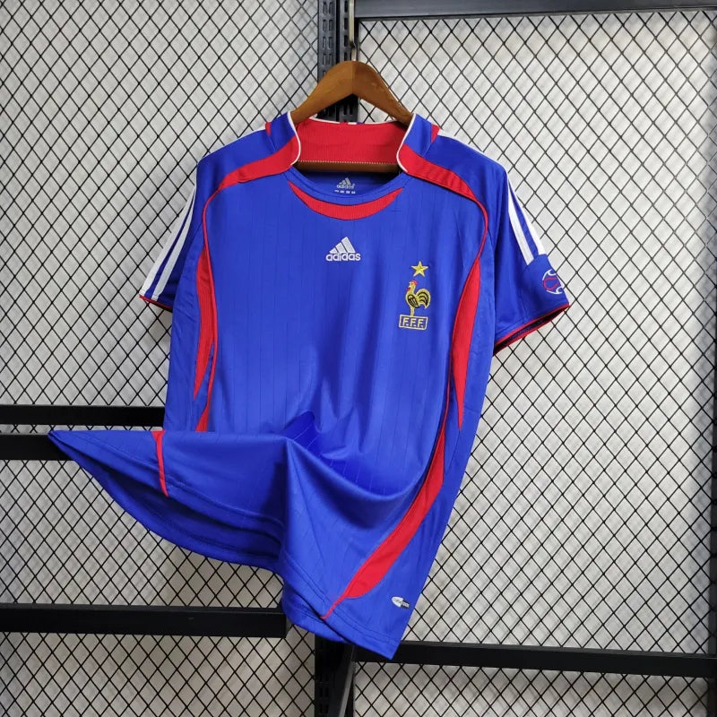 France Home Retro Soccer Jersey World Cup 2006