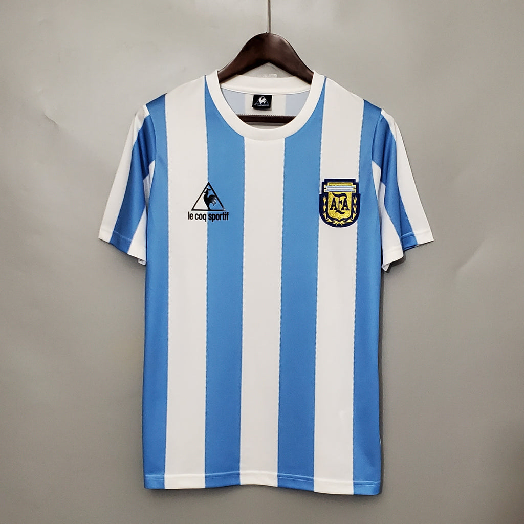 Argentina Home Retro Soccer Jersey World Cup 1986
