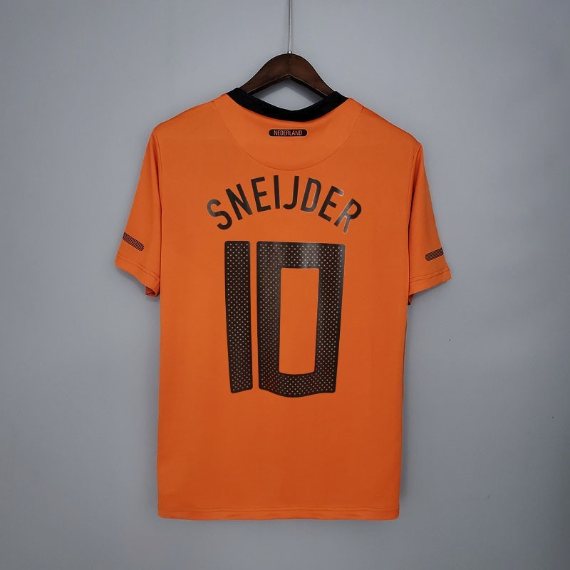 Netherlands Wesley Sneijder 10 Home Retro Soccer Jersey World Cup 2010