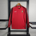 Portugal Retro Long Sleeve Home Soccer Jersey UEFA Euro 2016