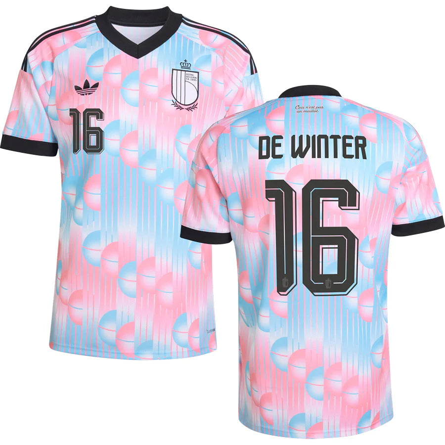 Belgium Koni De Winter 16 Away Soccer Jersey World Cup 2026