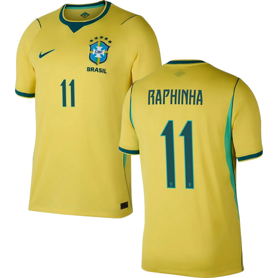 Brazil Raphinha 11 Home Soccer Jersey World Cup 2026