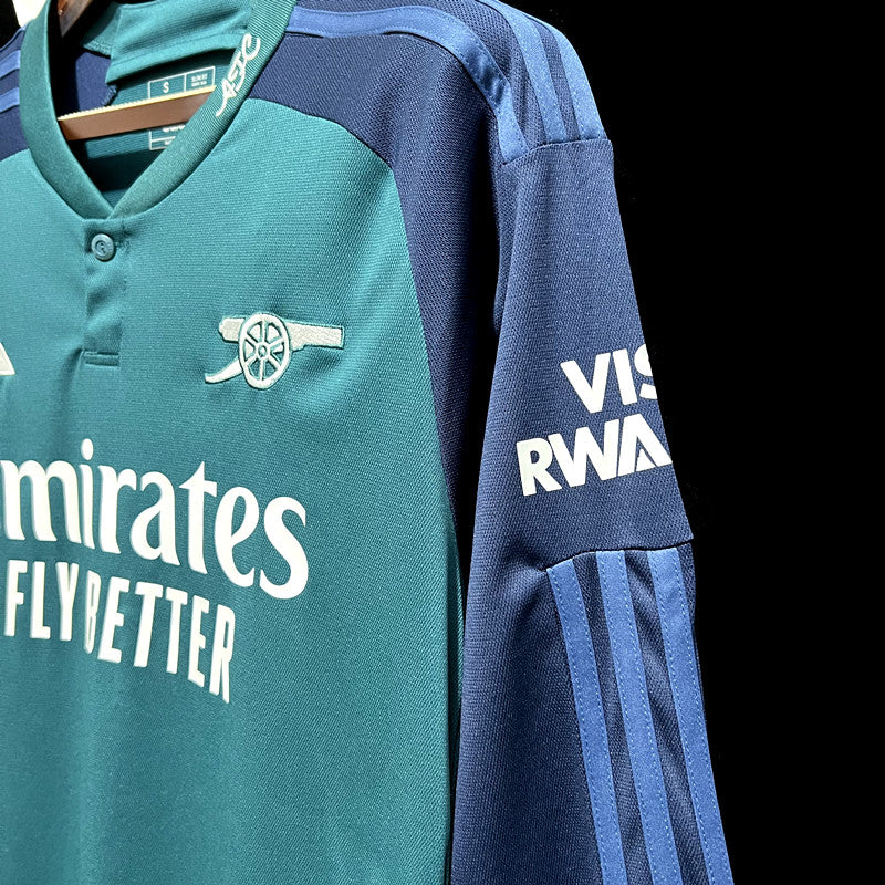 Arsenal Bukayo Saka 7 Long Sleeve Third Soccer Jersey 2023/24