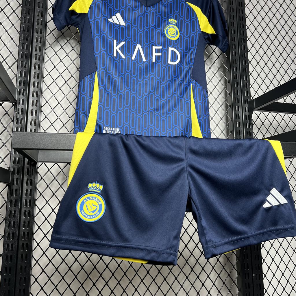 Al Nassr Cristiano Ronaldo 7 Kids Away Soccer Jersey 2024/25