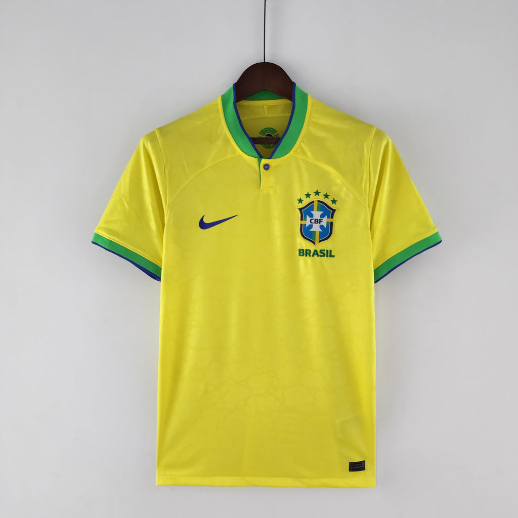 Brazil Neymar JR 10 Home Soccer Jersey World Cup 2022