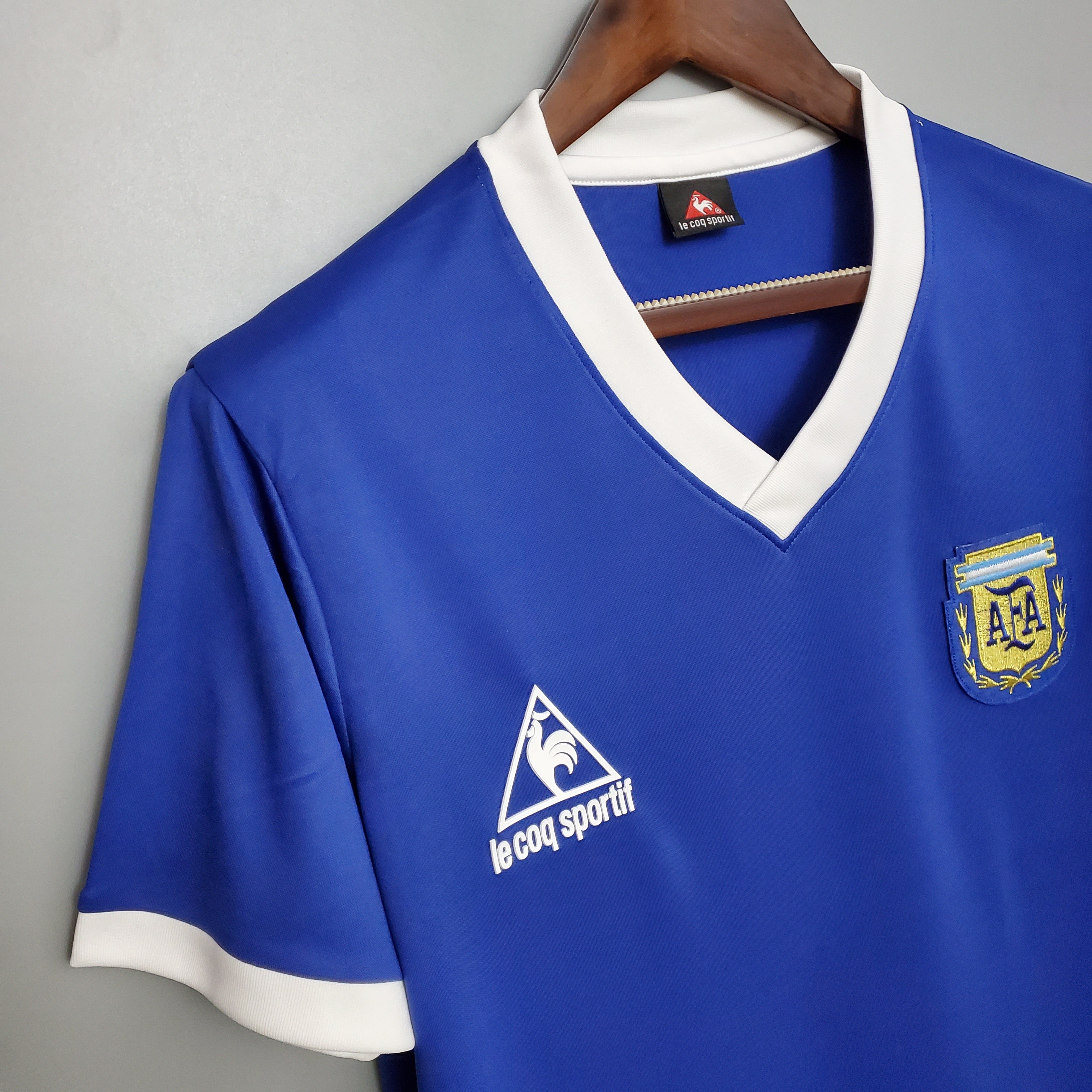 Argentina Away Retro Soccer Jersey World Cup 1986