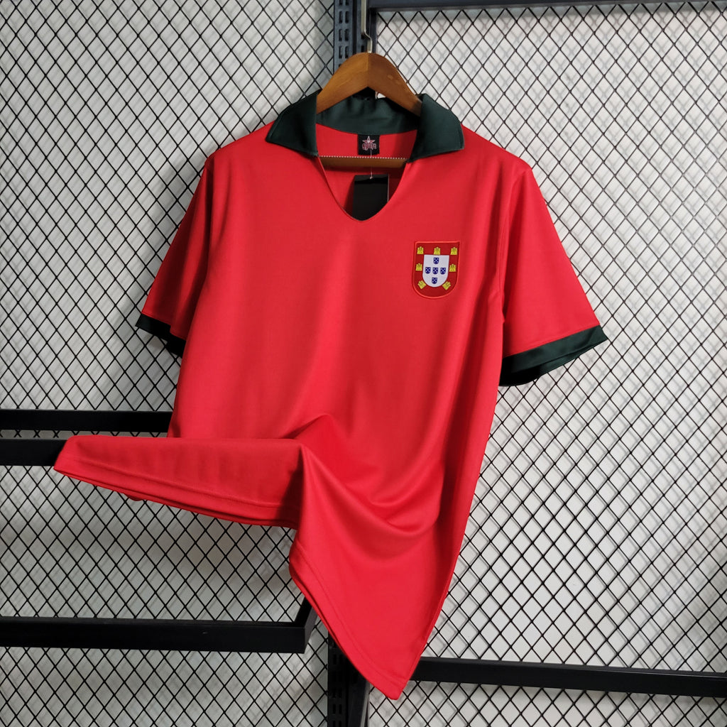 Portugal Retro Home Soccer Jersey UEFA Euro 1972
